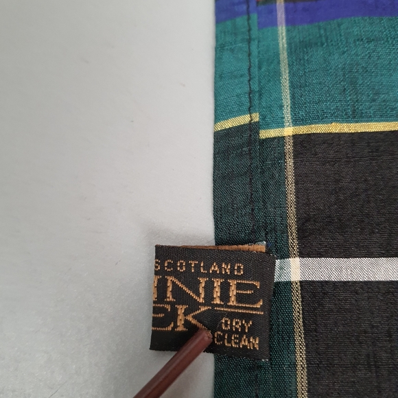 Silk check scarf - Picture 3 of 3